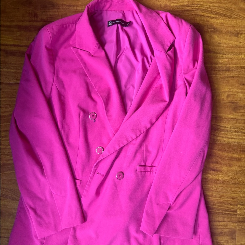 New York & Company Bold Pink Blazer